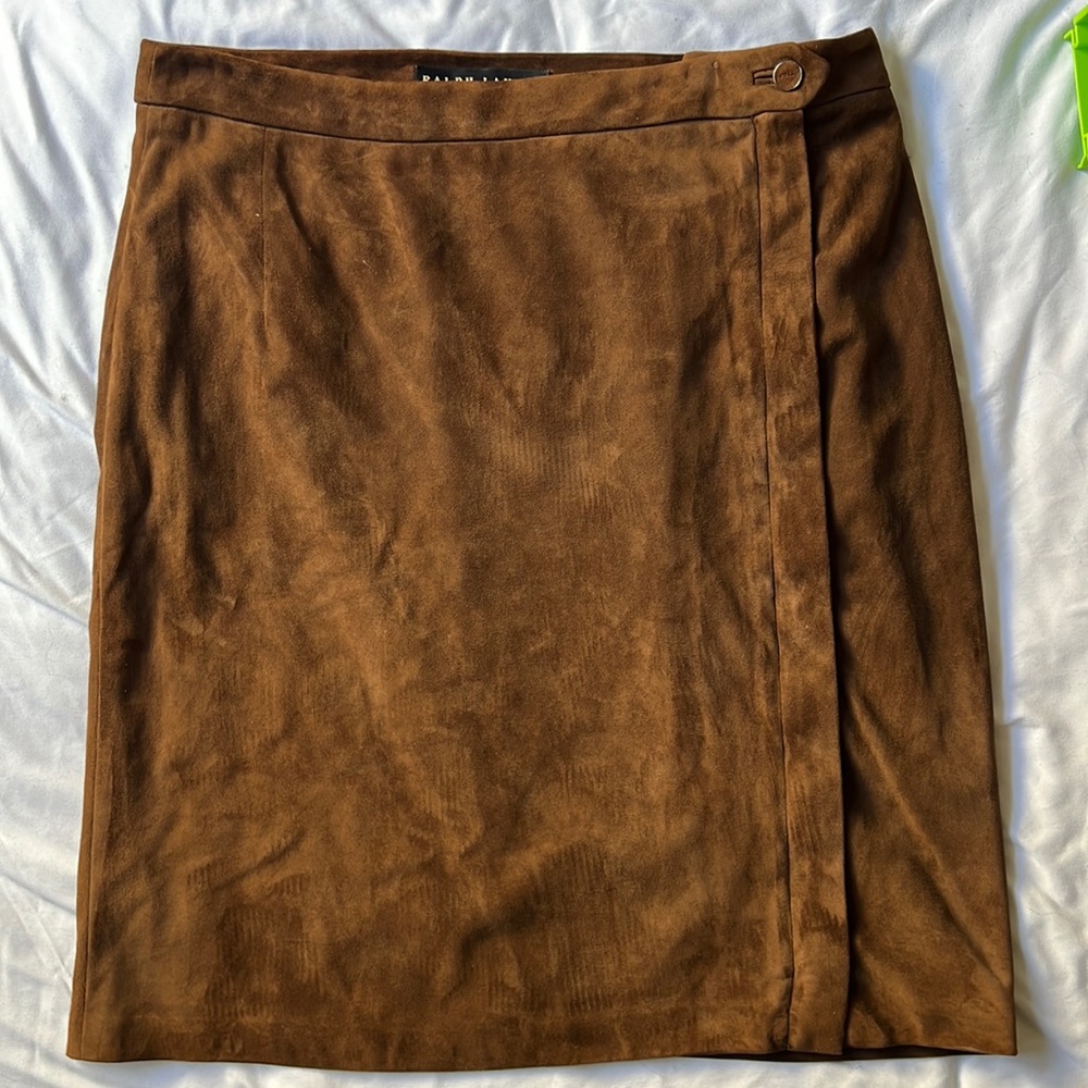 One of a kind Ralph Lauren suede skirt.